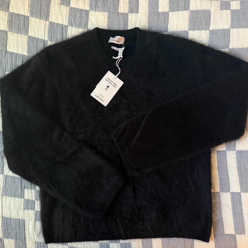 New With Tags, & Other Stories Brushed Cashmere Sweater, Black, XS